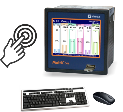 Rejestrator danych MultiCon z dotykowym ekranem
